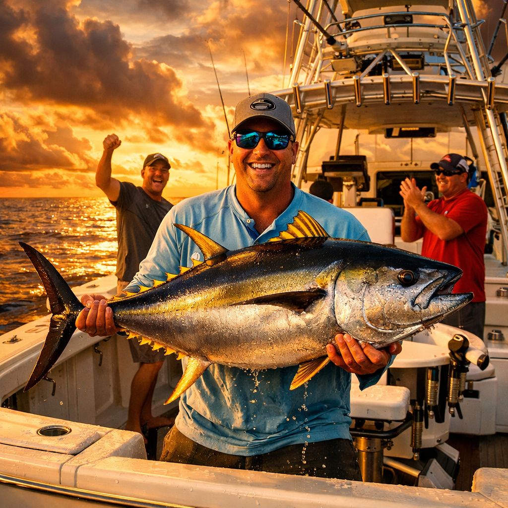 Trophy yellowfin tuna catch